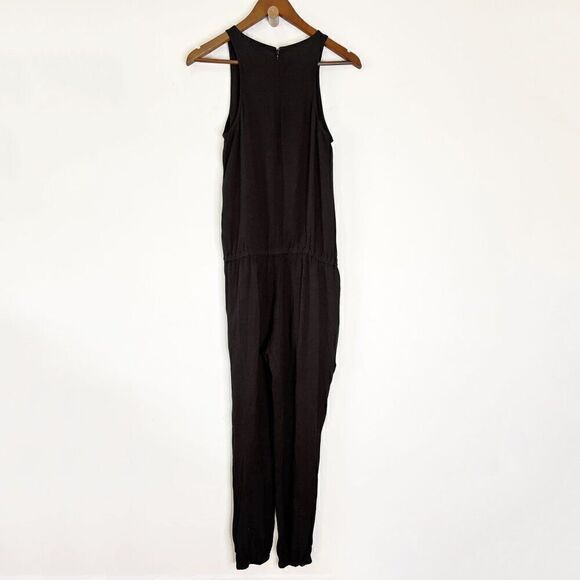 Joie Black Viscose Full Length Sleeveless Jumpsuit - Picture 2 of 9